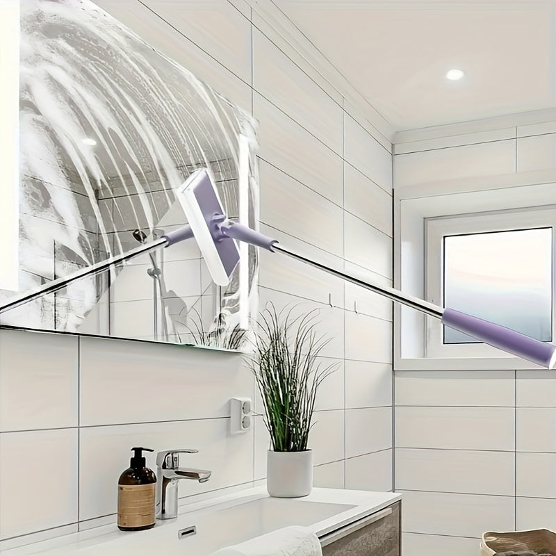 Mopa plana versátil con clip automático para limpieza de cocina, baño y sala de estar