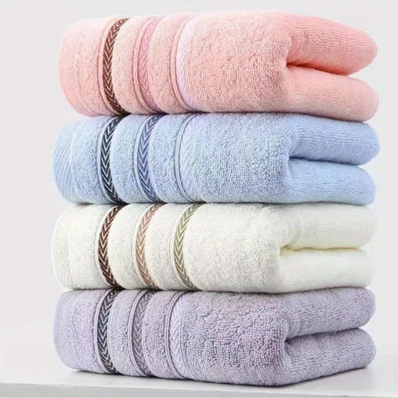 Soft Cotton Hand Towels with Striped Pattern for Home Travel and Outdoor Use