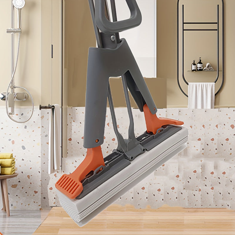 Super Absorbent Sponge Mop with Self-Squeeze Design for Hardwood and Tile Floors