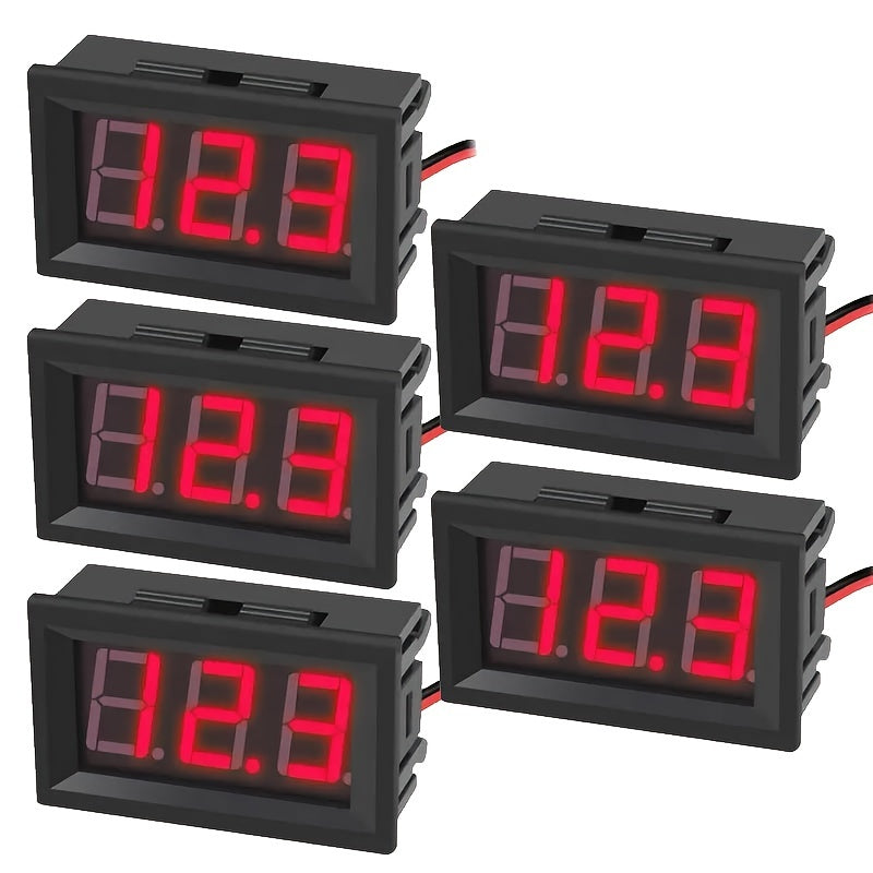 Цифровой вольтметр 1/5шт 3В-30В LED дисплей Красный Синий Зеленый