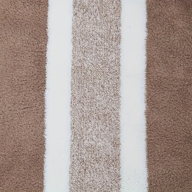 6-Piece Set of Soft Quick-Dry Striped Towels with High Absorbency for Home Spa Beach Gym