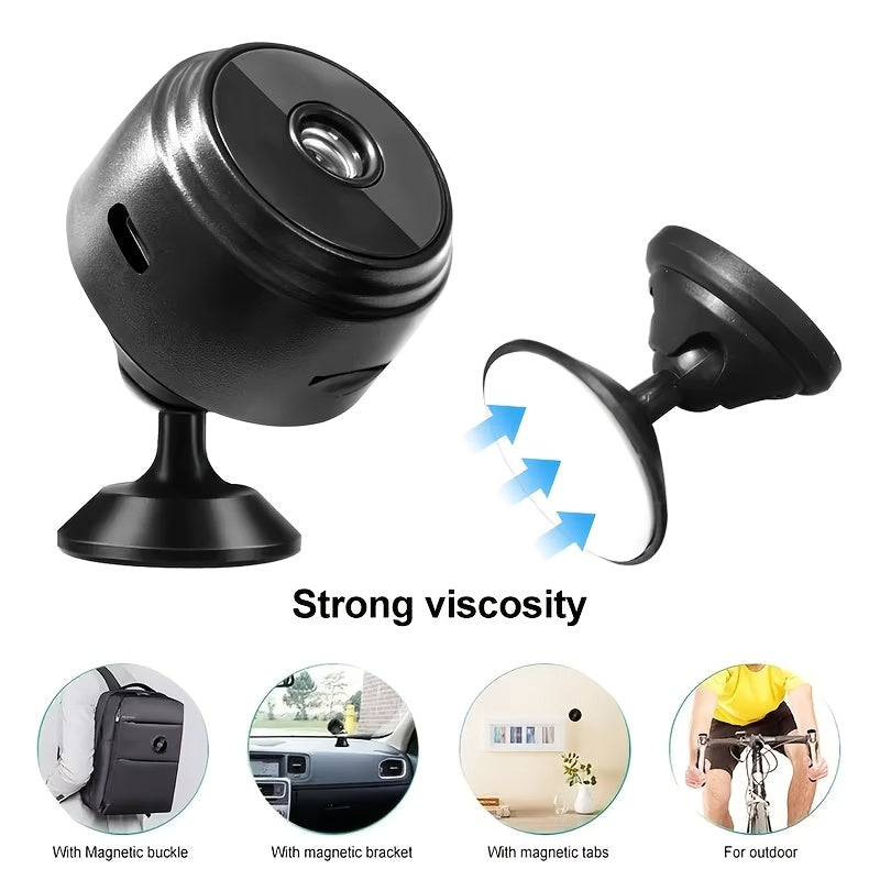 Mini WiFi Security Camera 480P HD Night Vision Motion Alerts Indoor Outdoor Surveillance