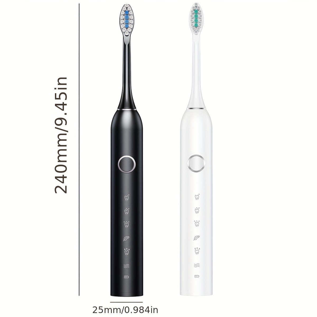 Cepillo de dientes eléctrico recargable para adultos, limpieza profunda, 6 modos, carga USB