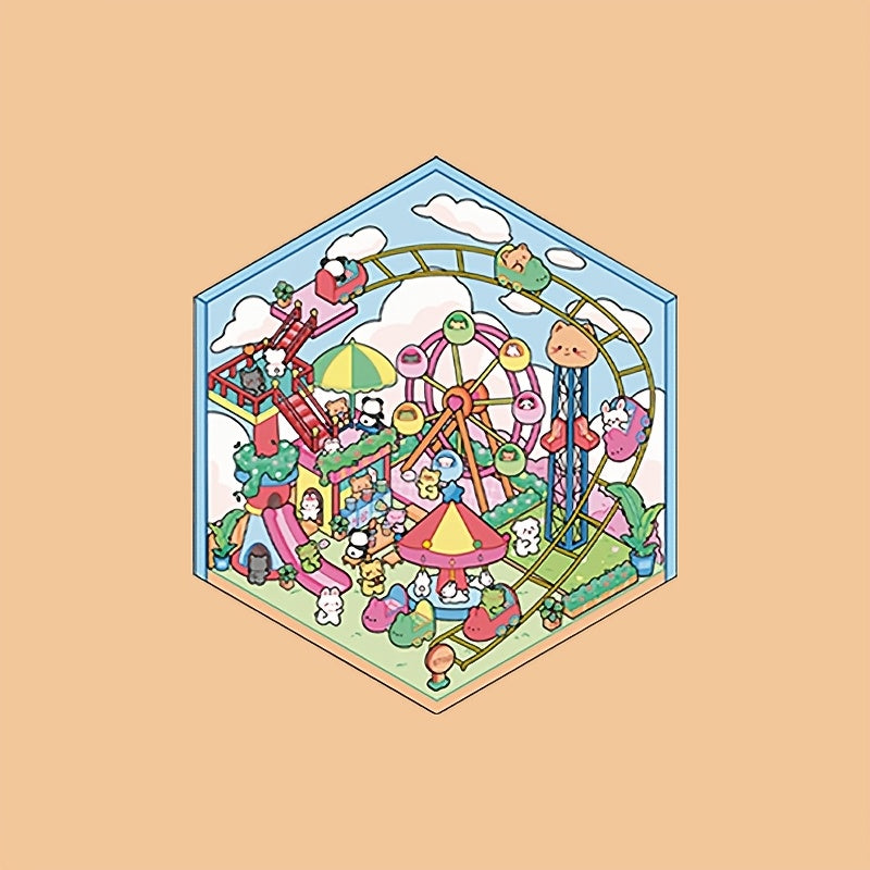 Miniature 3D Panda Stickers Reusable Irregular Shape Glossy PET for Room Decor and Crafts