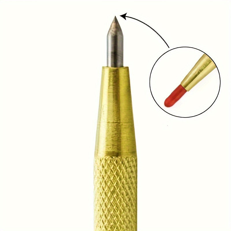 Two Piece Diamond Carbide Scriber Pen for Metalworking Woodworking Glass Tile