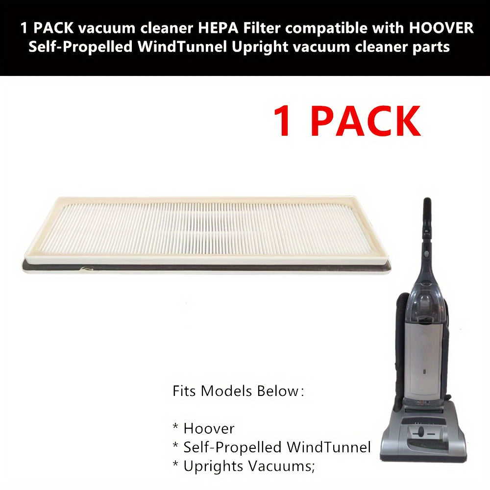 HOOVER o'z-o'zidan harakatlanuvchi WindTunnel to'g'ri vakuum uchun mo'ljallangan almashtirish HEPA filtri, plastik va qog'oz materiallaridan tayyorlangan. Uy va oshxona polini parvarish qilishni yaxshilash uchun ideal.