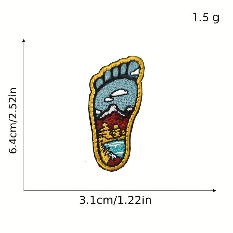 Set of 15 Vibrant Embroidered Iron-On Patches for Clothing Repair and Decoration