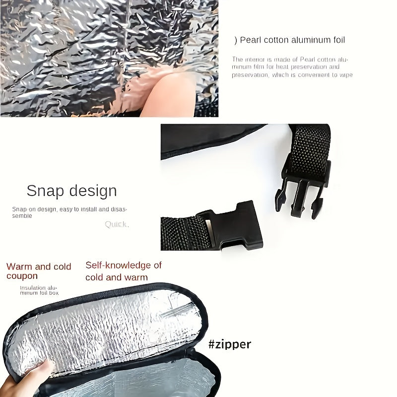 Car Seat Backrest Warmer Waterproof Storage Bag Black Hanging