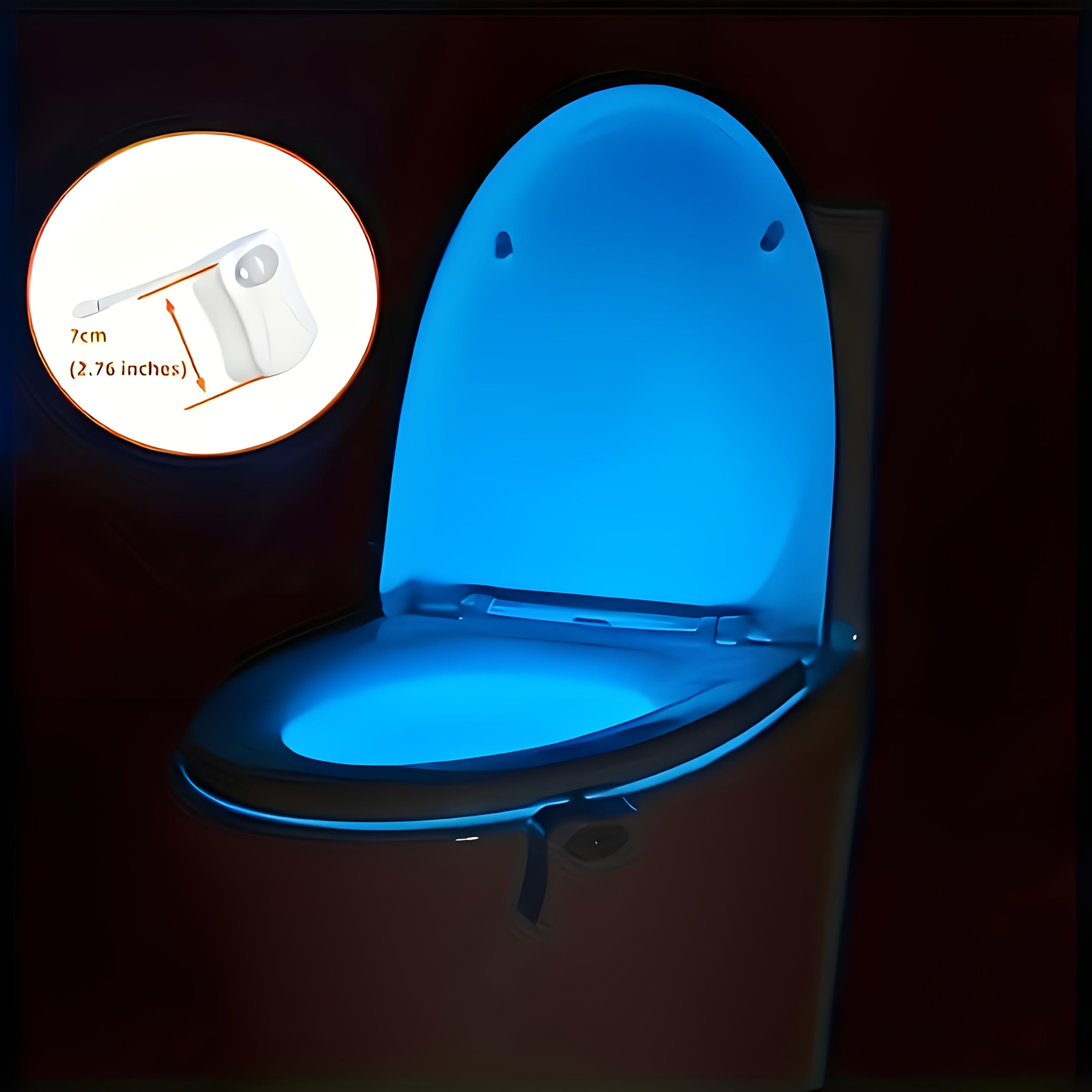 16-Color LED Night Light for Toilets with Motion Sensor Battery-Operated Easy Installation