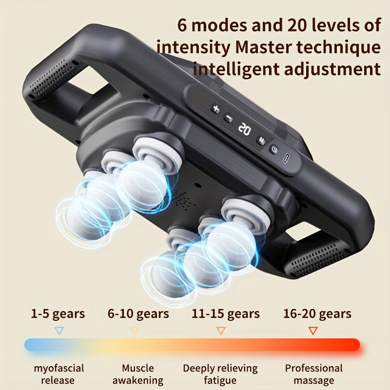 Pistola de masaje de tejido profundo para alivio del cuerpo, espalda y cuello, compacta, recargable