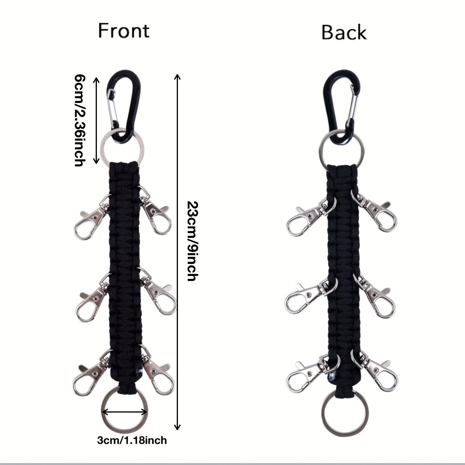 Cheerleading Bow Holder for Girls Metal 6 Clips Key Ring High School College