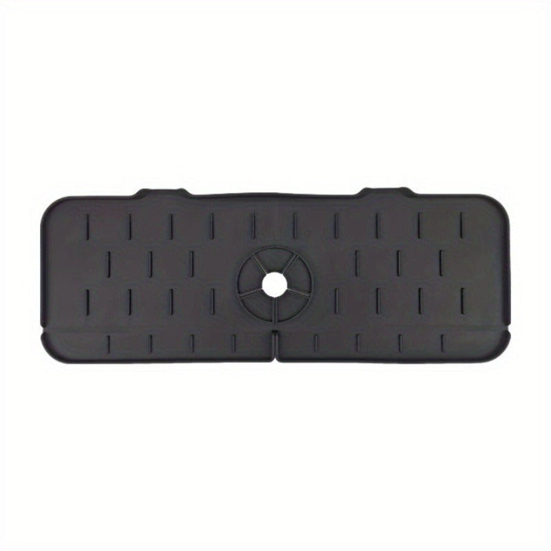 Silikon kran tomchisi uchun idish - Suv o'tkazmaydigan, oshxona va hammom ish stoliga moslangan qiyshiq dizayn - 1 dona