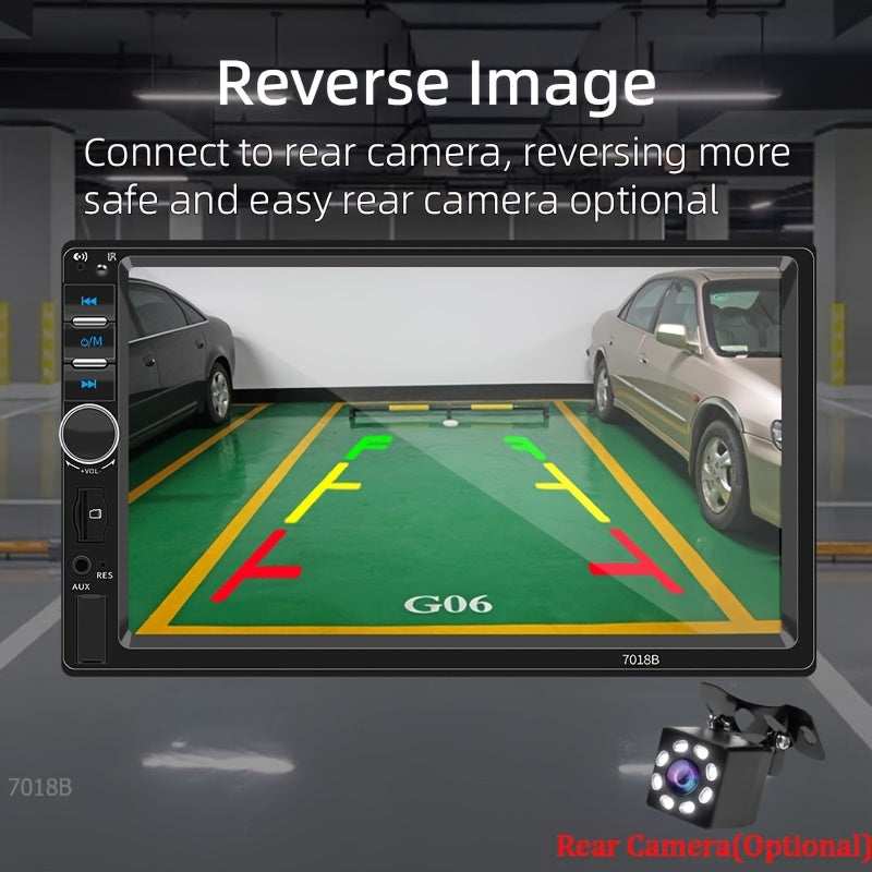 Car MP5 Radio with CarPlay Android Auto 7-Inch HD Touch Screen GPS Reversing Camera Support