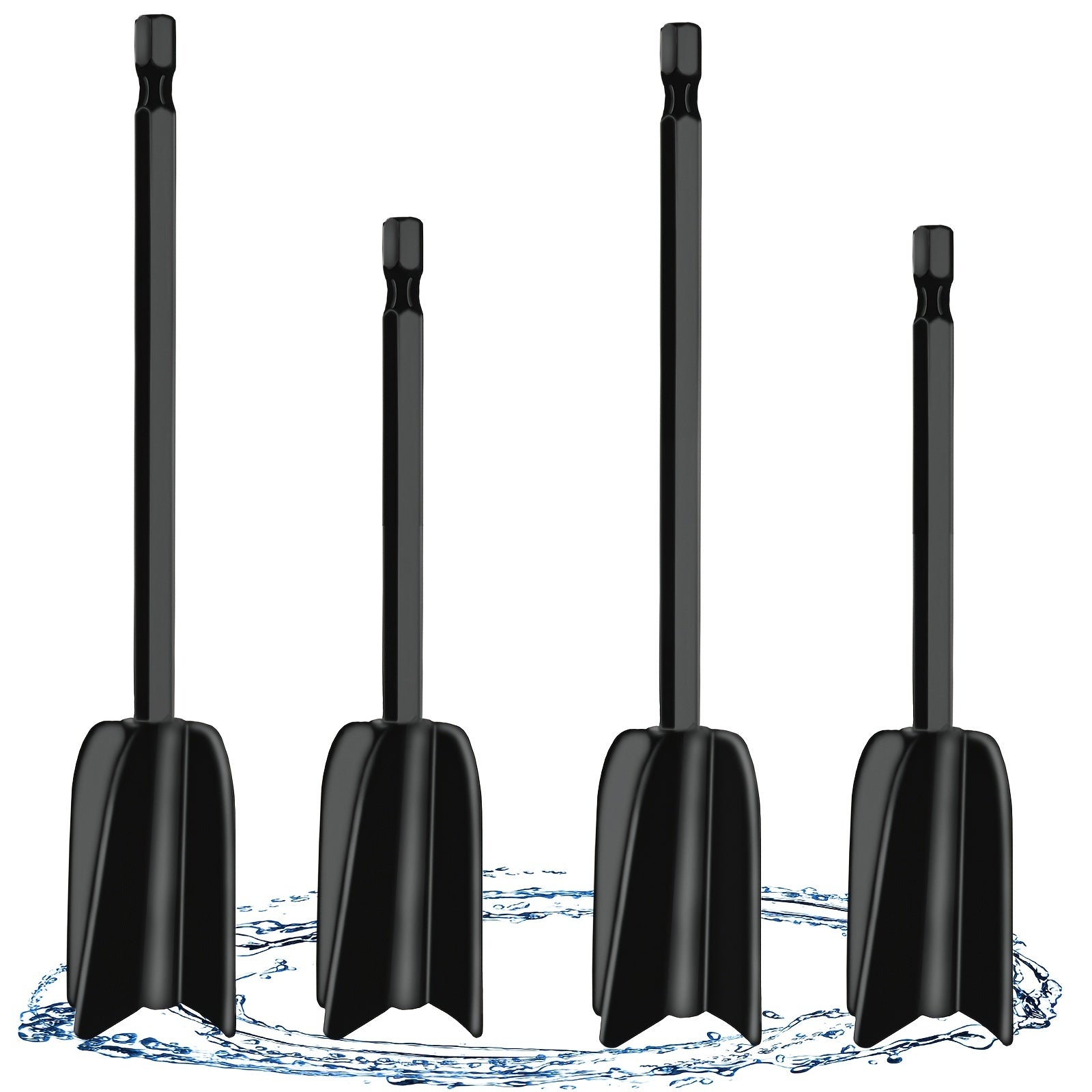 Paleta de mezcla de resina epoxi de plástico para taladro, mezclador de espiral para resina, pintura, moldes de silicona