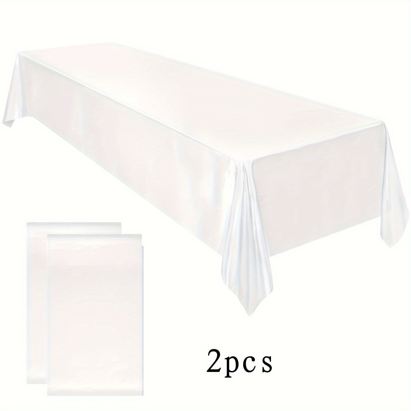 Luxury Satin Tablecloth for Wedding Banquet Rectangular Polyester 10-12 Seater