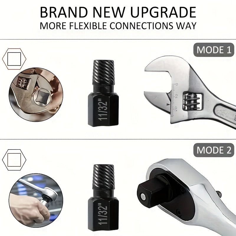 10-Piece Alloy Steel Screw Extractor Set for Damaged Screws Bolts and Studs