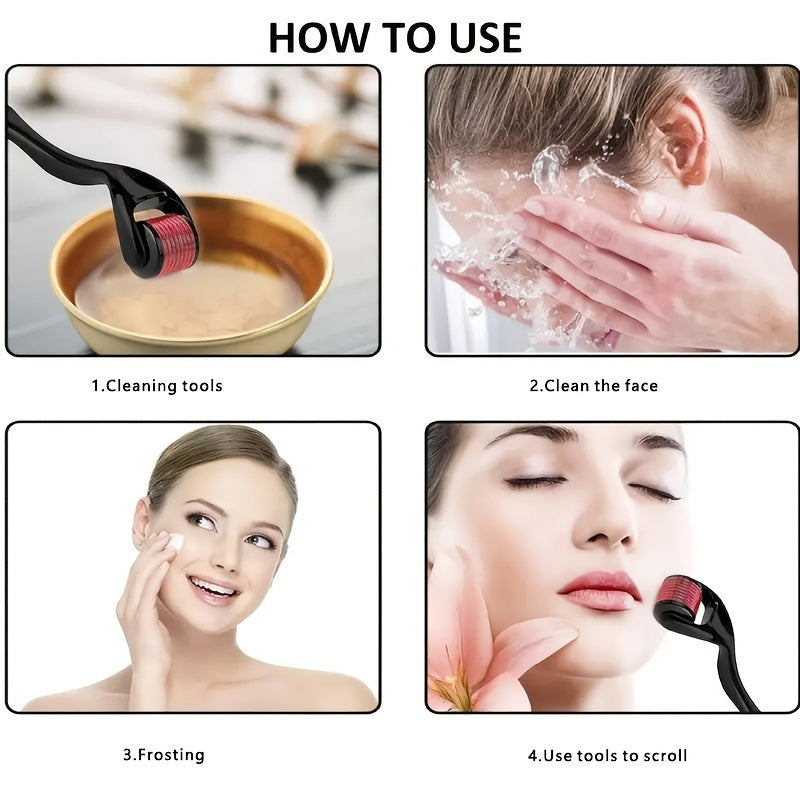 Professional 0.25mm Facial and Back Massage Roller Oil-Free Skin Care Tool