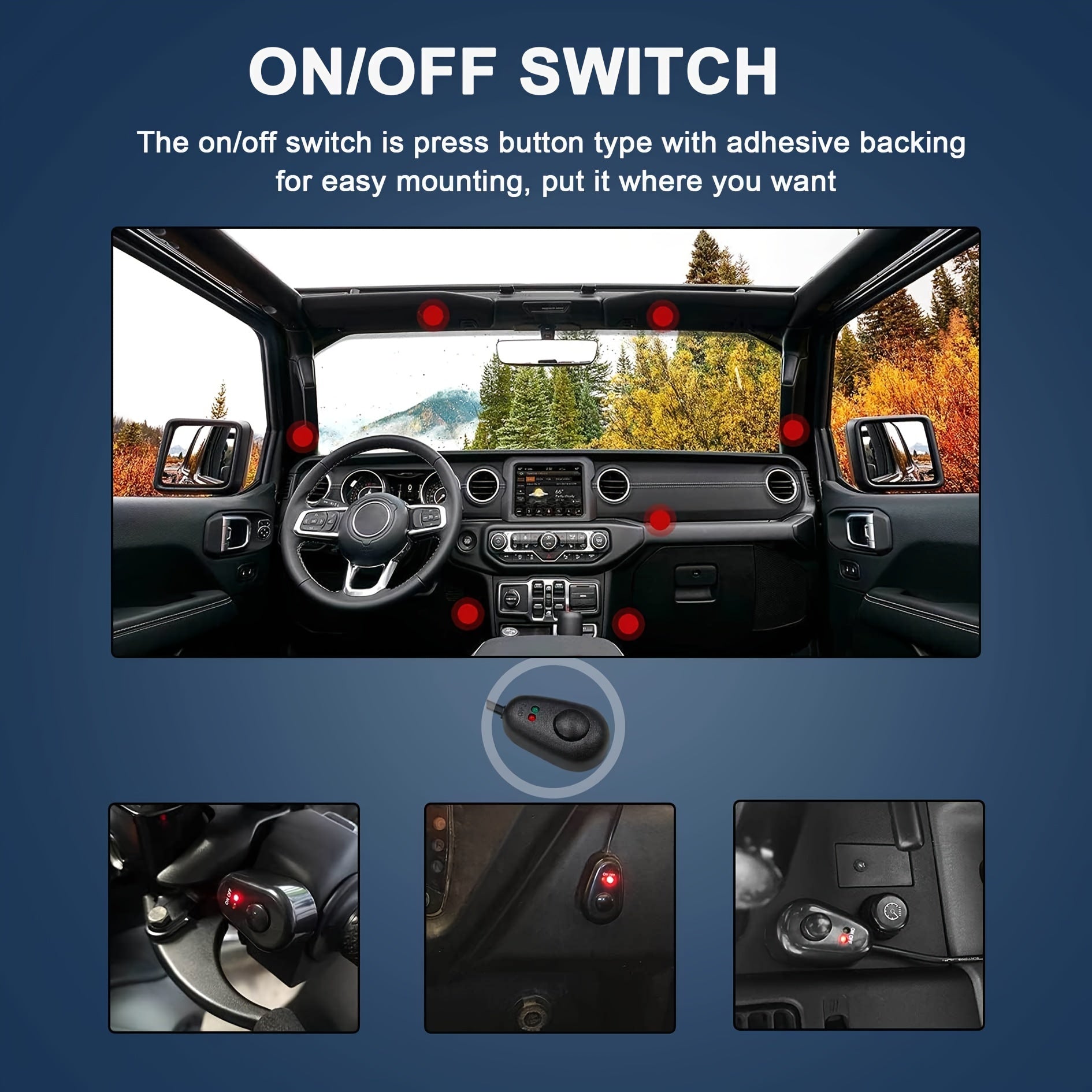 Off Road LED Light Bar Wiring Harness 40A Relay Fuse ON-Off Switch