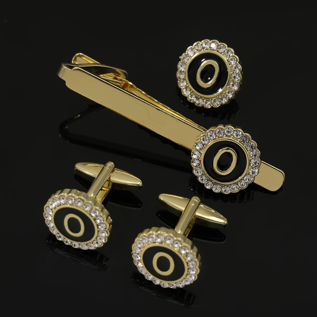 Men's All-Inclusive Accessory Set with Tie Clips Cufflinks Brooches Limited Edition