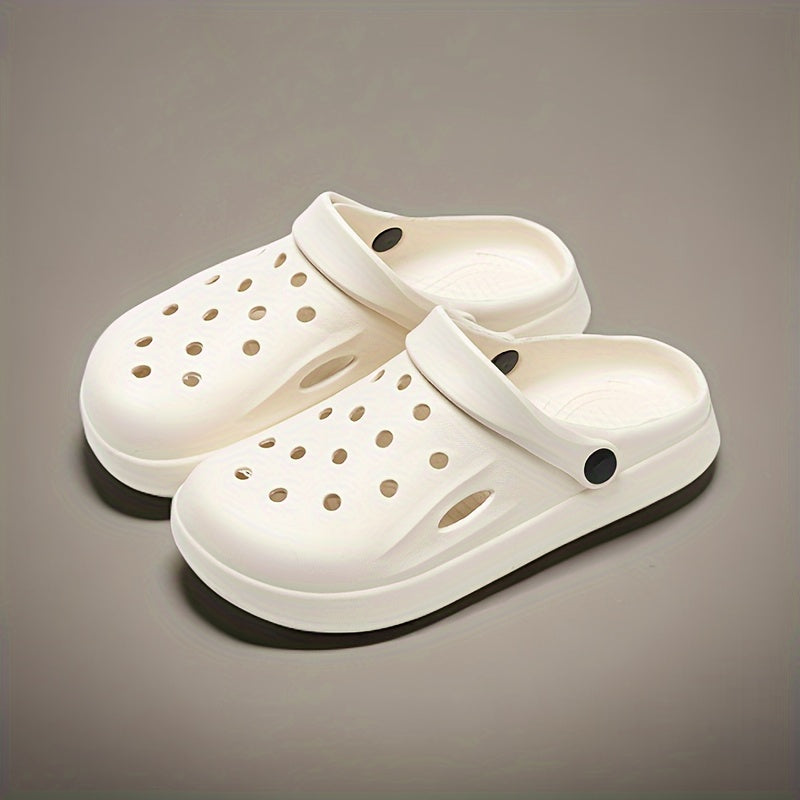 EVA однотонные сабо плоские нескользящие дышащие с полой конструкцией для дома, сада, пляжа