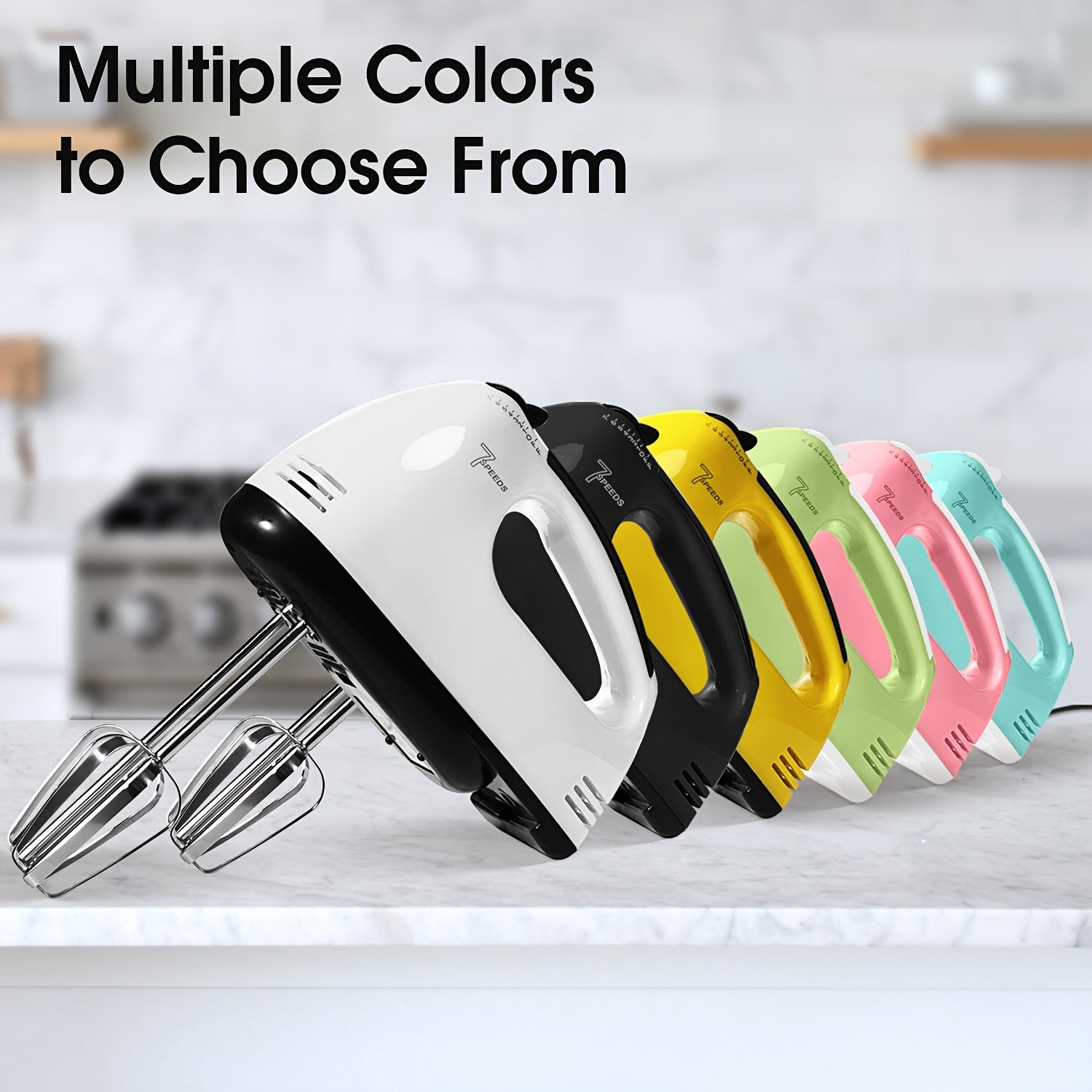 Handheld Electric Mixer with 7 Speeds for Eggs and Batter