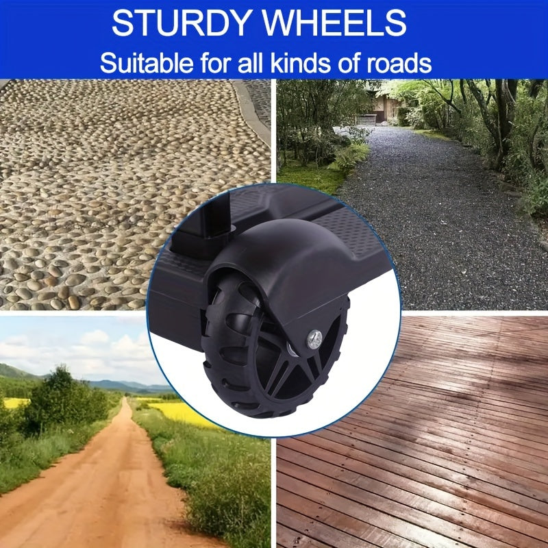 Black Folding Shopping Cart with Detachable Bag for Groceries Camping and Travel