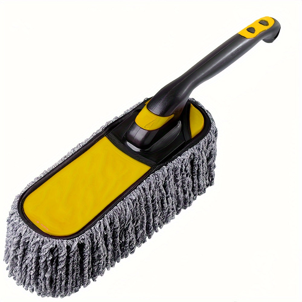 Extendable Car Duster with Plush Non-Scratch Brush for Gentle Dusting at Home and Car