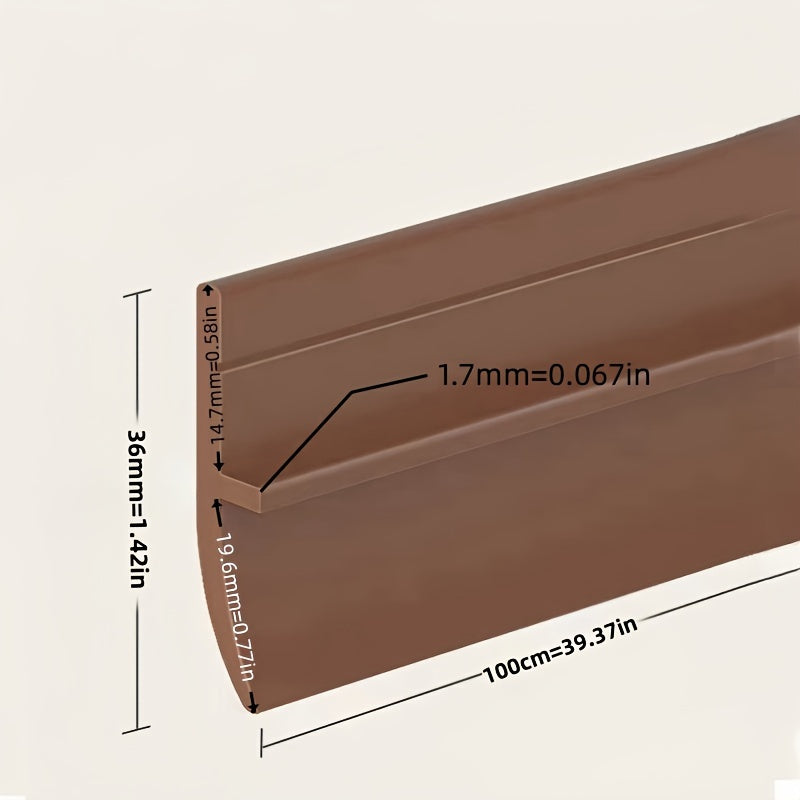 Self-Adhesive Door Seal Strip for Bathroom Glass and Wood Doors Soundproof Waterproof Dust Insect Protection