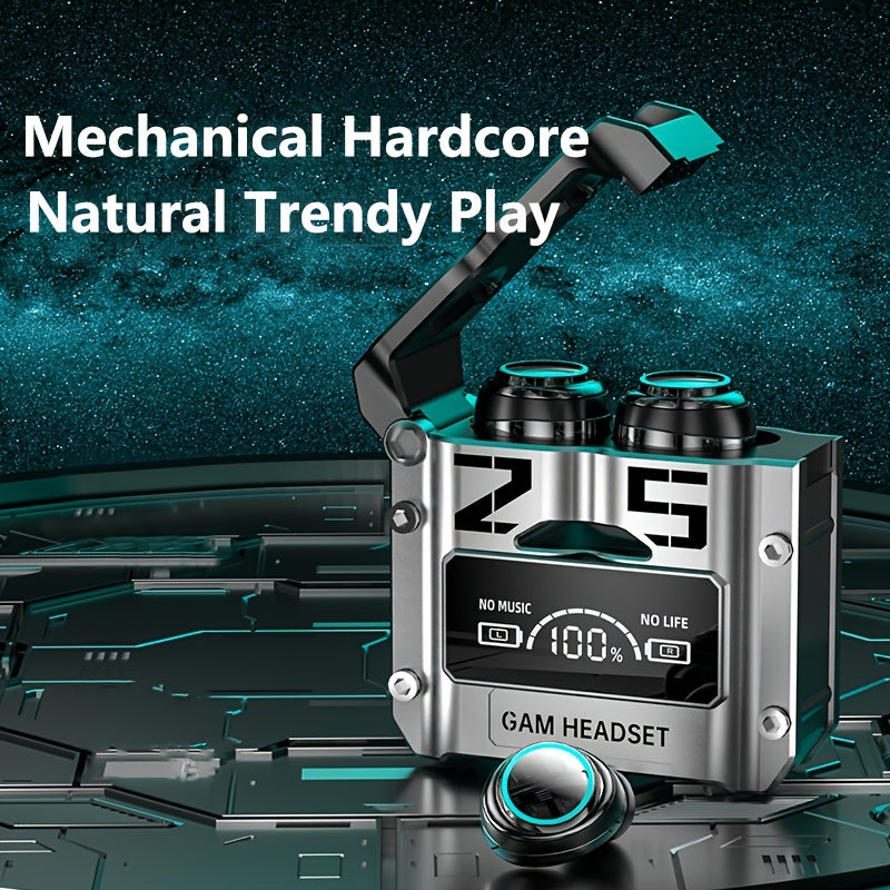 Wireless Open-Back In-Ear Headphones with Digital Display Touch Control Long Battery Life