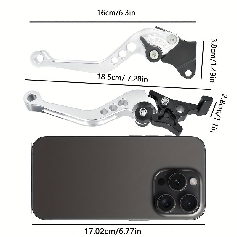 Motorcycle Electric Bike Scooter Aluminum Alloy Handlebar Brake Levers Adjustable Ergonomic