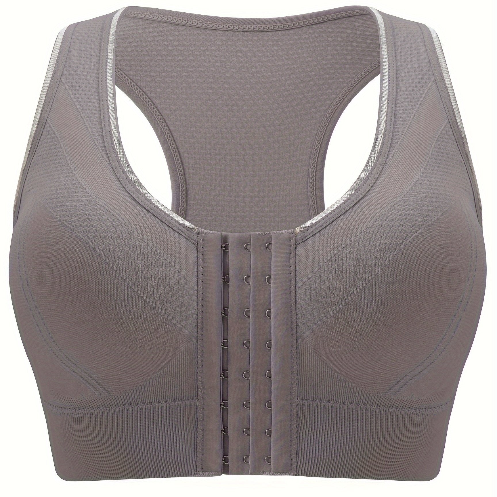 Plus Size Seamless Front Closure Sports Bra High Elasticity Workout Bra