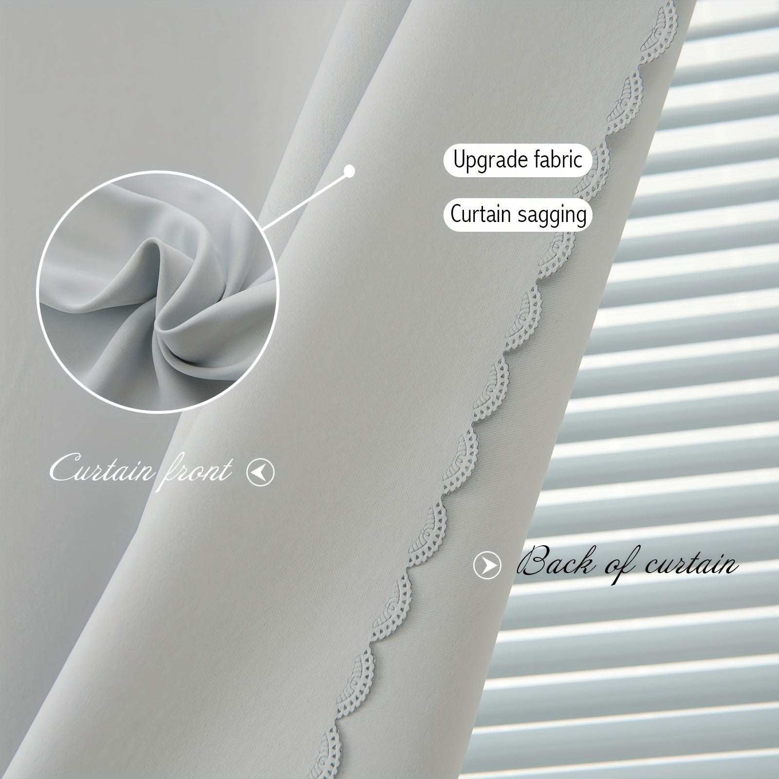 Blackout Curtain Panels Set of 1 Thermal Insulated Portable Room Darkening Tiebacks for Bedroom Living Room Office