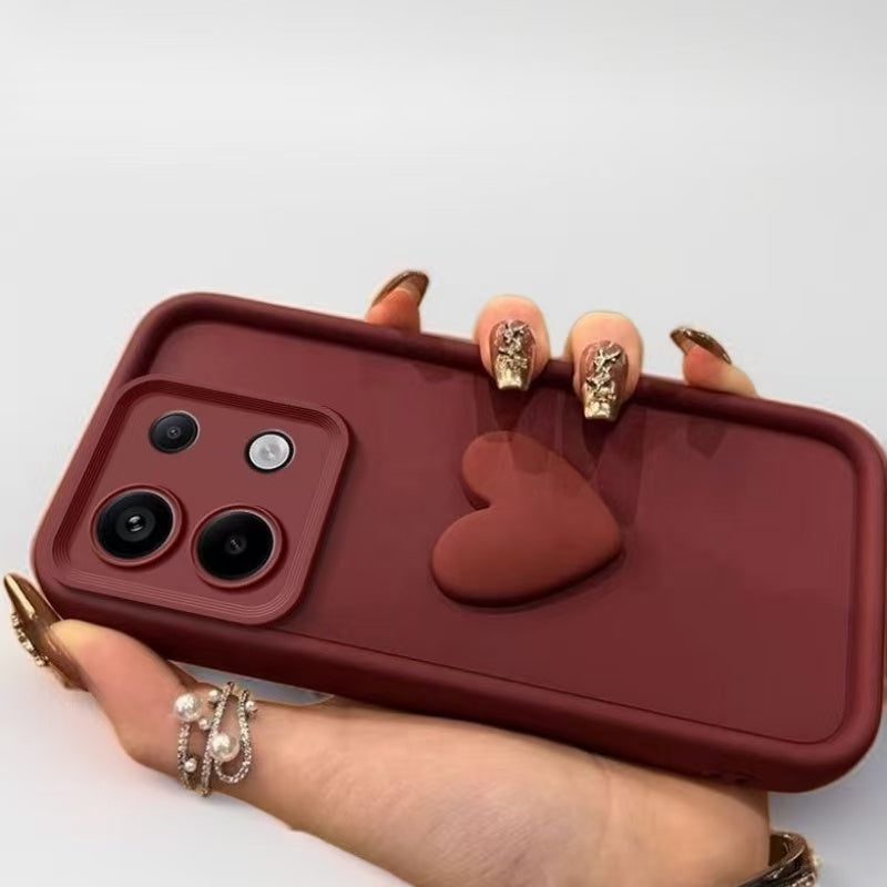 3D Love Phone Case for Redmi Note 13 4G/5G and 13 Pro 4G/5G TPU Soft Protective Cover with Sky Eye Lens and Anti-Drop Protection