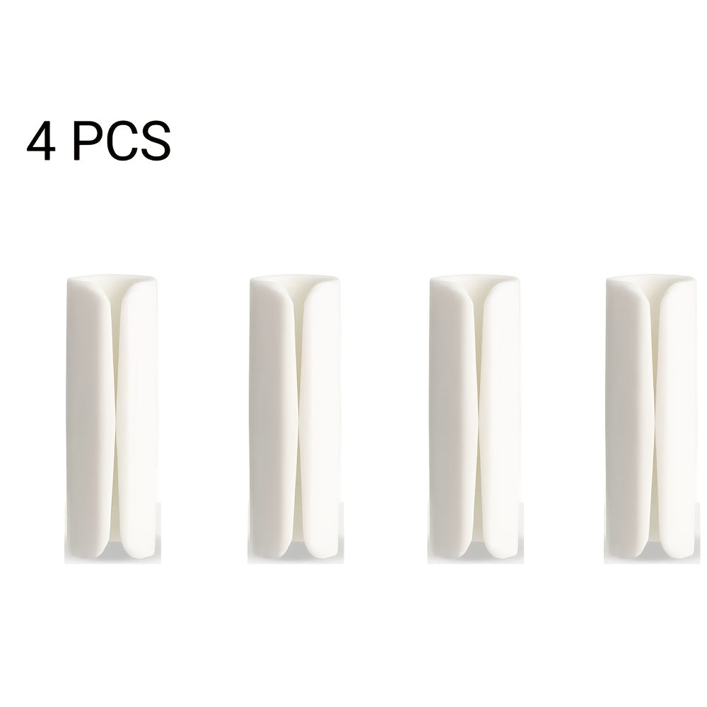 Set of 4 No-Pin Bed Sheet Grippers Anti-Slip Clips for Mattress Secure Hold Pink PP Material