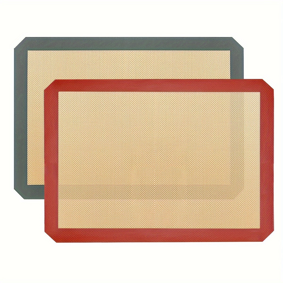 Silikon pishirish mato to'plami - 1 dona yoki 2 dona - Qayta ishlatiladigan pishirish varaqasi - Yopishqoq bo'lmagan pishirish asboblari - 41.91 sm X 29.46 sm o'lchami - Pechda ishlatish oson