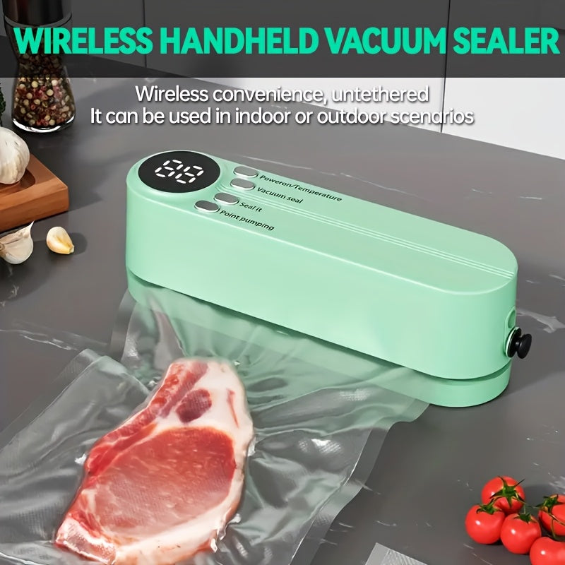 Portable Vacuum Sealer Kit with Rechargeable Battery for Food Preservation