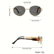 Ayollar uchun nafis oval metall shisha, vintage ilhomlangan, qarashni to'sadigan qarshi moda ko'zoynaklari