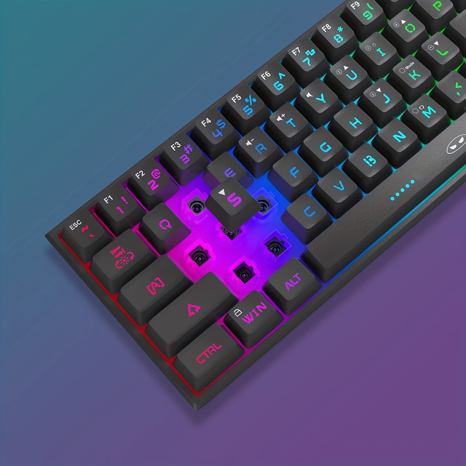 Mini 60% RGB Backlit Mechanical Gaming Keyboard for Windows Mac Laptops