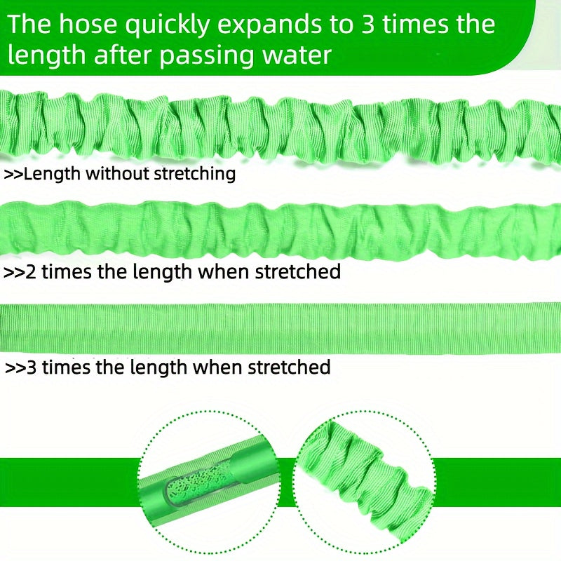 Manguera de jardín extensible 25 50 75 100 pies para regar, lavado de coches y mascotas