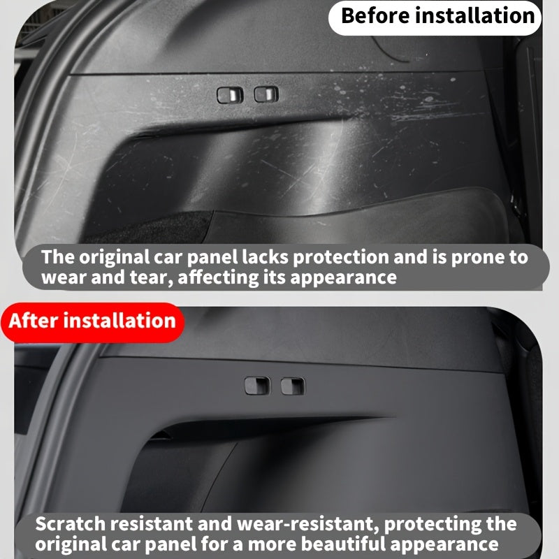 Juego de protectores de almohadillas para rasguños en el maletero del coche para Tesla Model Y, protectores traseros del maletero