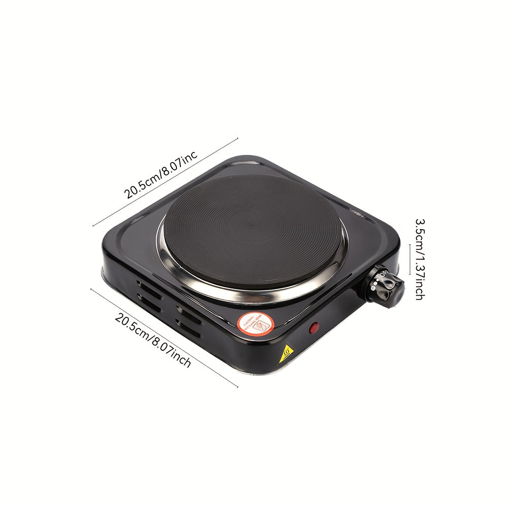 Radiatsiya qilmaydigan, issiqlikka chidamli tekis tagli idishlarni isitadigan portativ elektr pechasi.