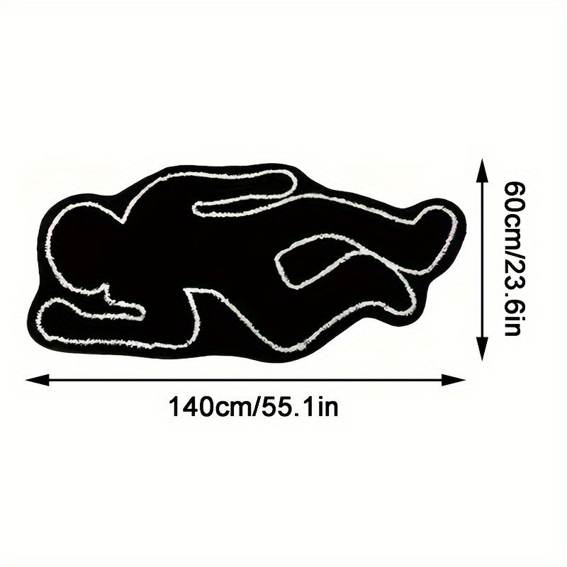 Humorous Cartoon Black Man Carpet Soft Washable Non-Slip Rug for Living Bedroom Kitchen