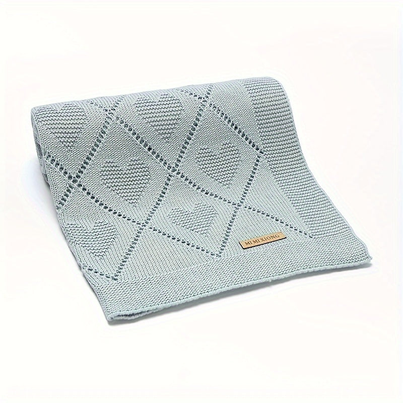 Knitted Hollow Blanket for Air Conditioner and Sofa Covering, Cozy Hugging Wrap