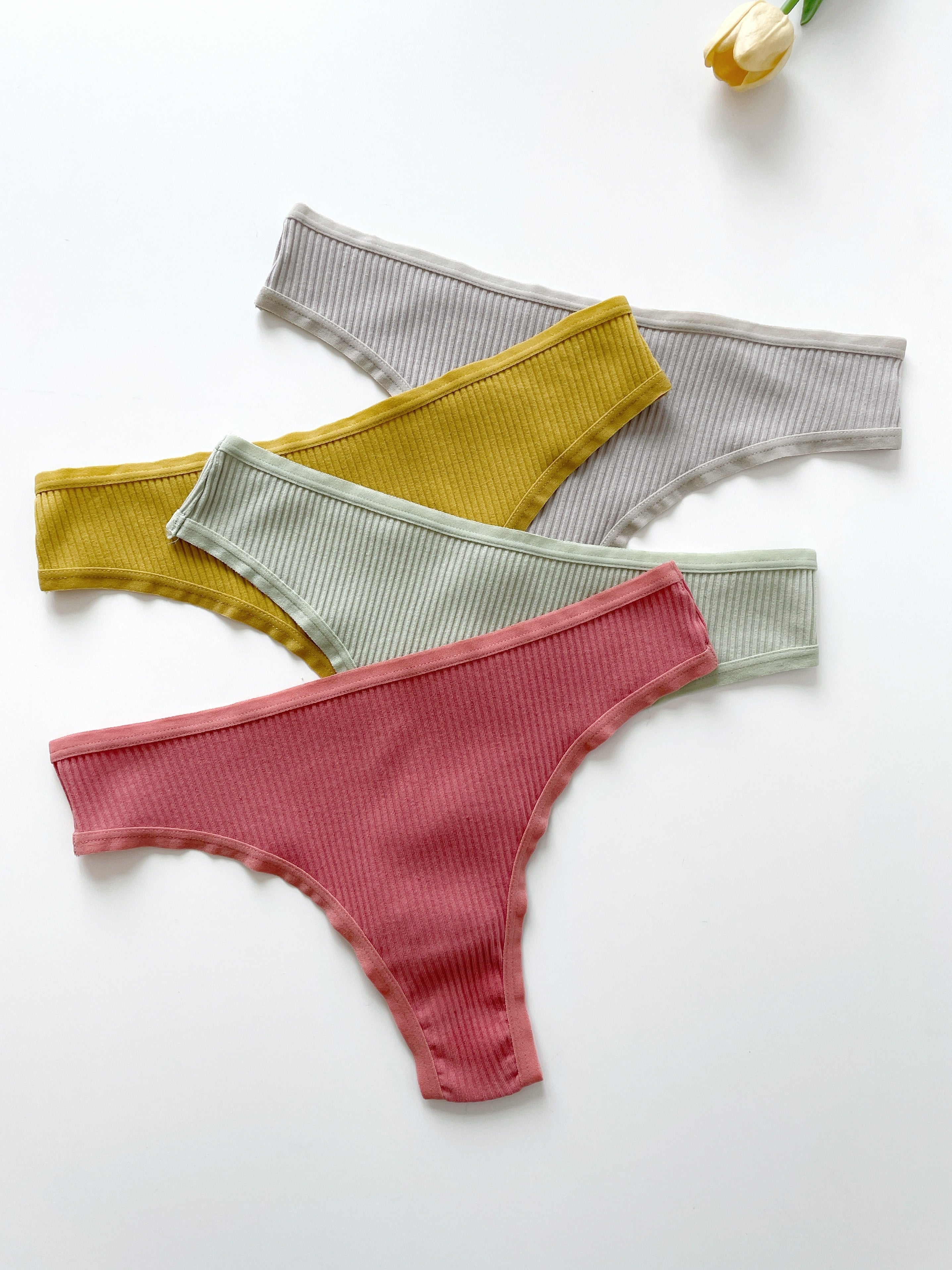 Seamless Ribbed Lingerie Set for Fitness and Everyday Wear in 4 Colors