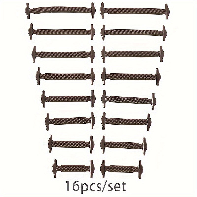 16 Pcs No-Tie Elastic Shoelaces for Sneakers and Athletic Footwear