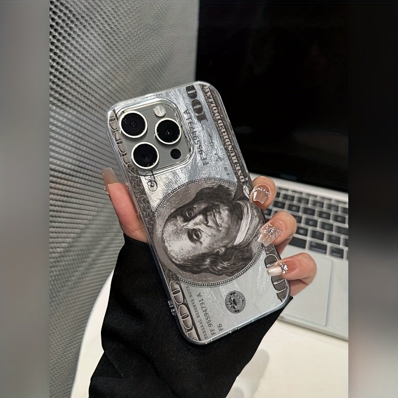 Funda para teléfono en dólares estadounidenses pintada a mano con acrílico