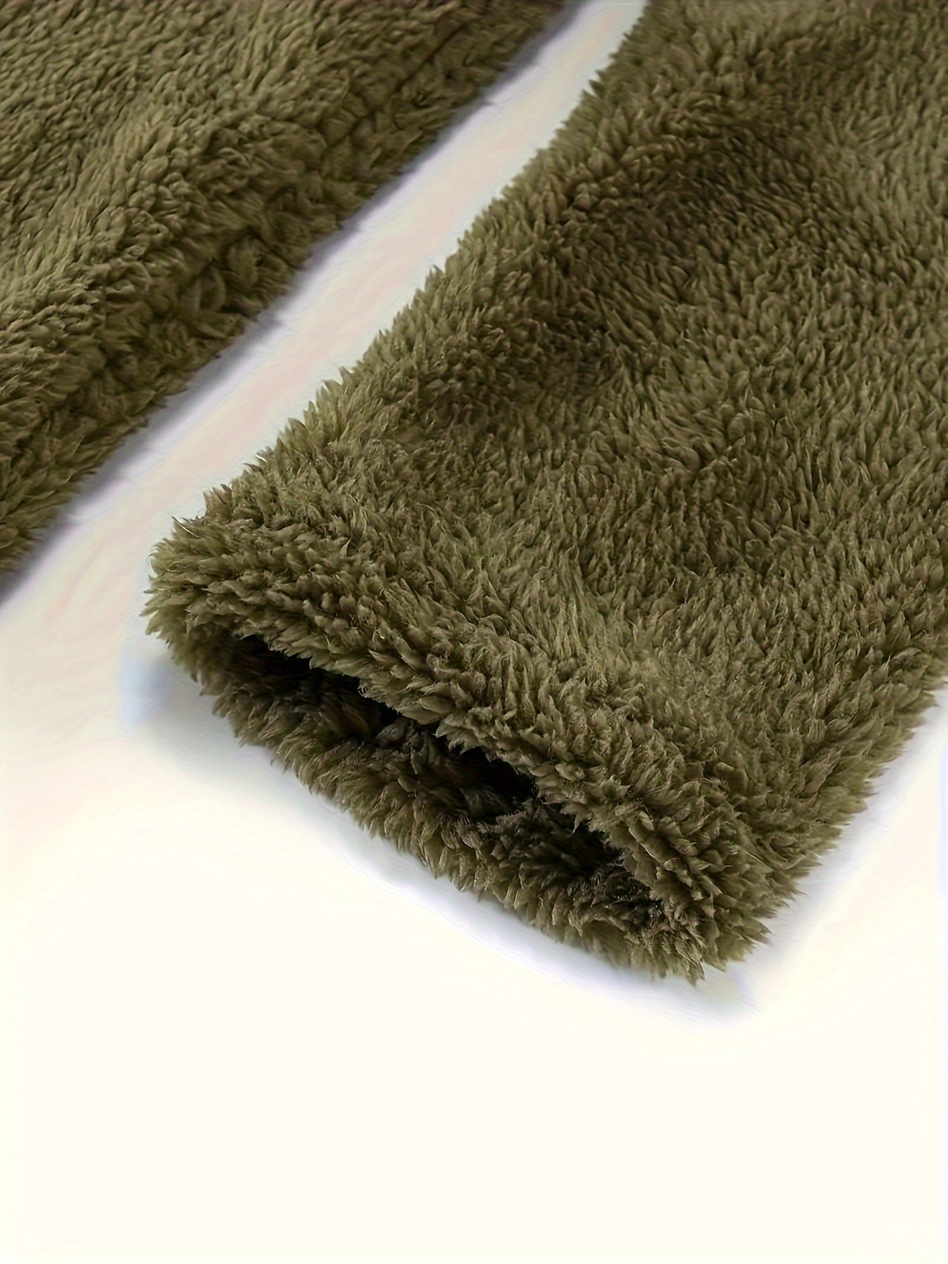 Women's Fleece Lounge Top with Pockets Crew Neck Fall Winter Solid