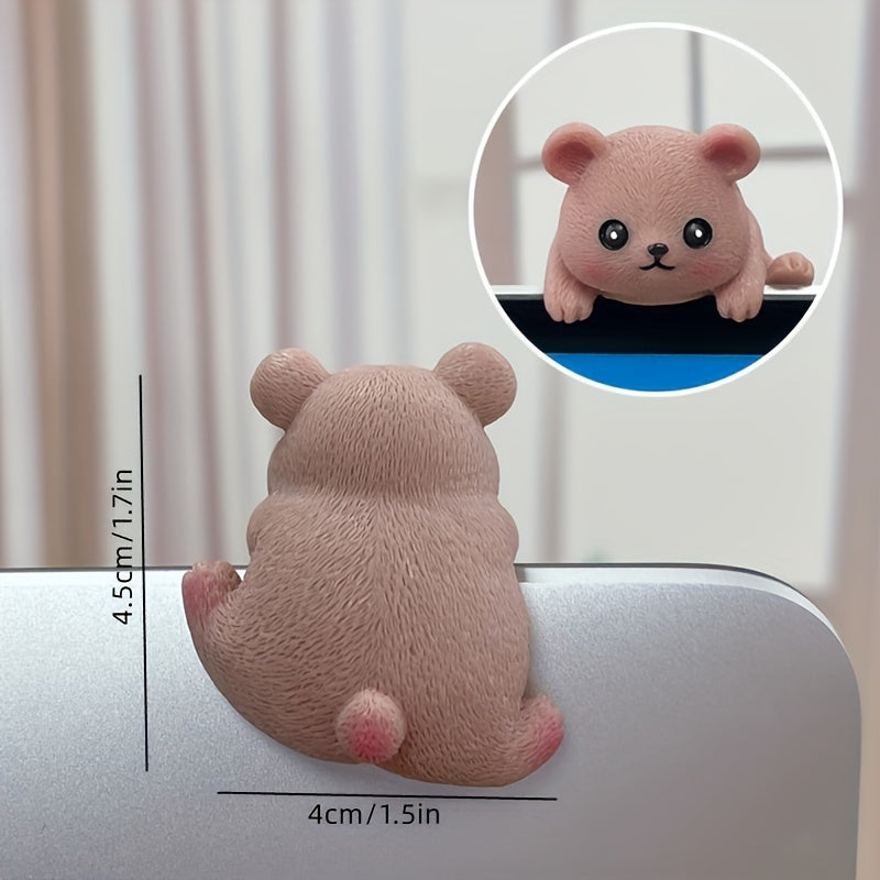 Cartoon Animal Desk Decor for Computer, Car, and Phone Screen Accessories