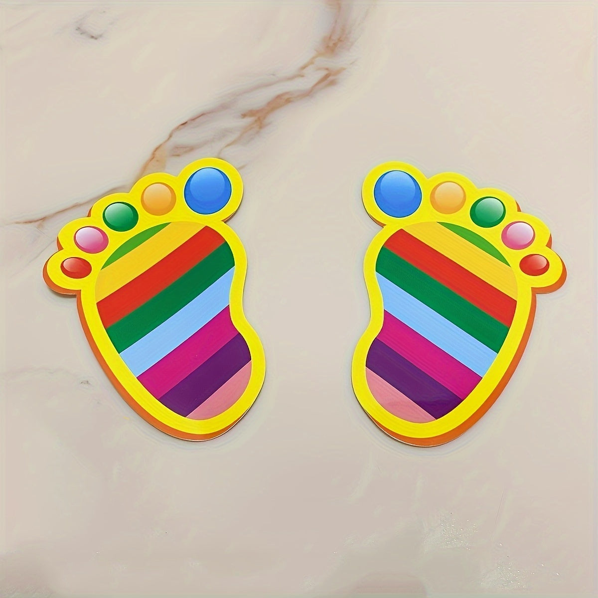 30-Pack Footprint-Shaped Floor Stickers Indoor Directional Guidance for Events