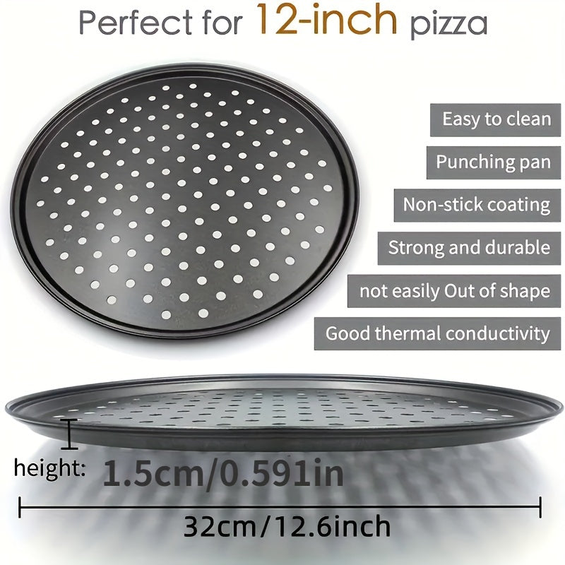 12-Inch Non-Stick Perforated Pan, Oven Safe, 1 or 2 Pieces